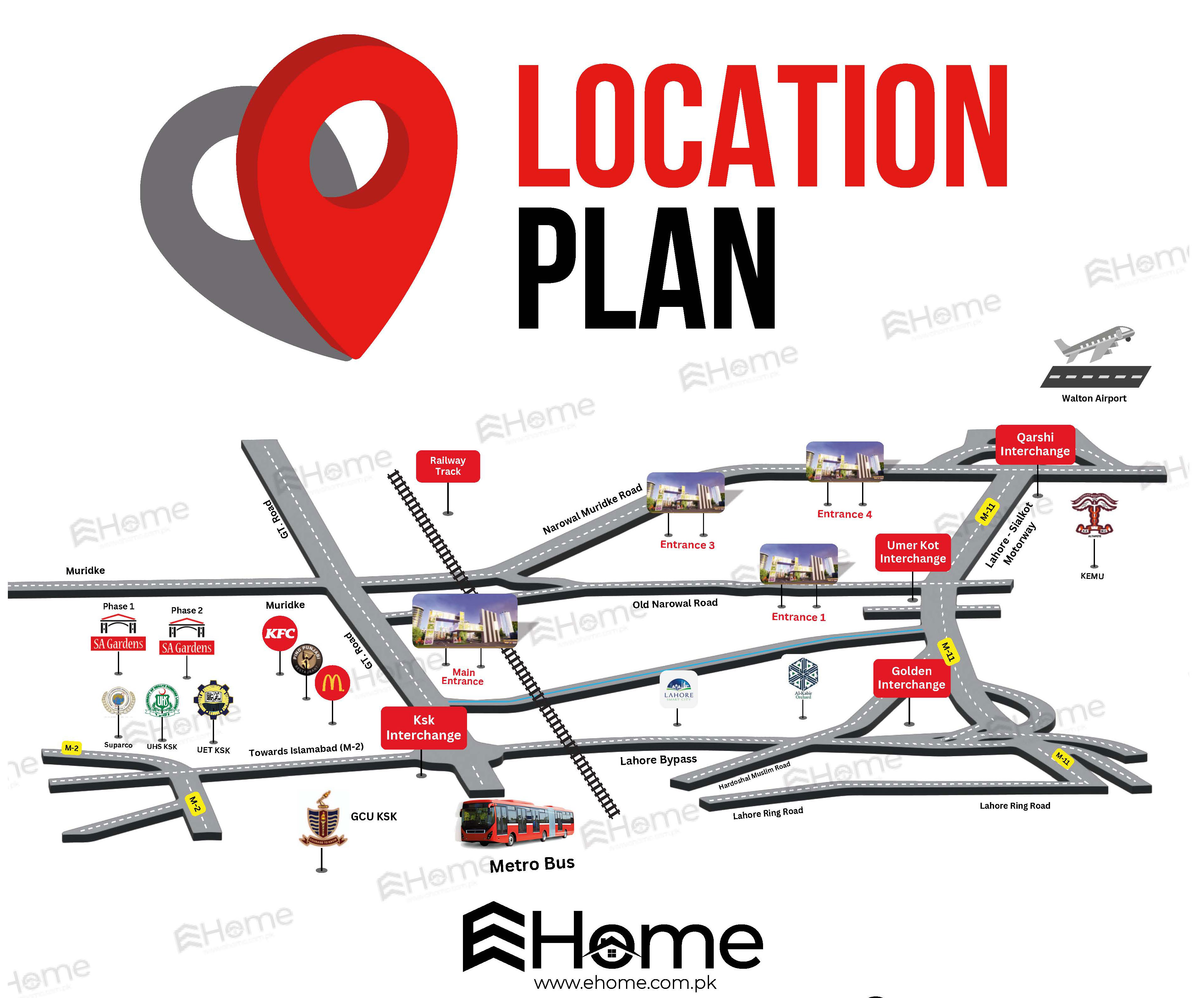 Urban City Location Map